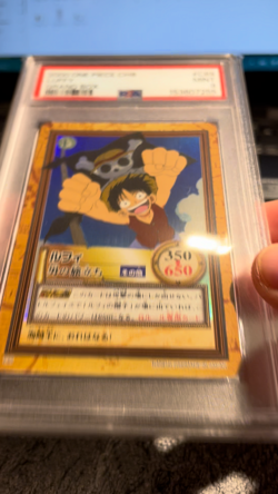 2000 One Piece Carddass Hyper Battle Monkey D Luffy C69 PSA 9 Mint - Image 2