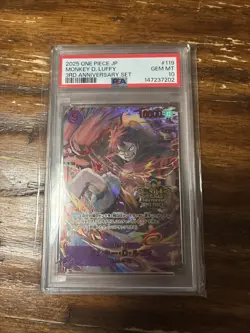 Monkey D. Luffy One Piece 2025 3rd Anniversary Promo Japanese #119 PSA 10 - Image 1