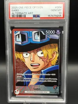 2025 One Piece Sabo Alternative Art EN OP13-004 PSA 10 - Image 1