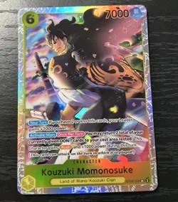 One Piece CCG Starter Deck Kouzuki Momonosuke SR Holo Card ST28-004 NM - Image 1