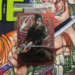 Roronoa Zoro L OP01-001 Gold Text LECAFIG PAR ONE PIECE Japanese Card - Image 1