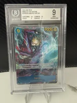 2024 ONE PIECE WINGS OF THE CAPTAIN #OP06119 SANJI ALT ART SEC. BGS 9 - Image 1
