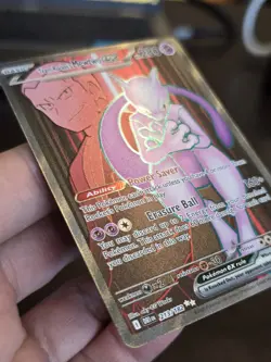 Team Rocket's Mewtwo EX 213/182 Destined Rivals Ultra Rare Pokemon full art NM - Image 4