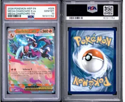 2026 Pokemon MEP Black Star Promo MEGA CHARIZARD X EX #029 Charizard Tin PSA 10 - Image 5