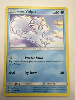 Pokemon Card Alolan Vulpix Burning Shadows Common 27/147 - Image 1