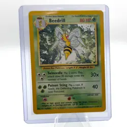 Pokemon TCG Beedrill Base Set, 17/102, Regular Card 1999-2000 Wizards - Image 1