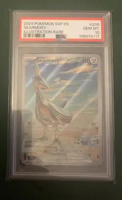 PSA 10 Skarmory 209/191 IR Surging Sparks SSP Pokemon Card GEM MINT - Image 1