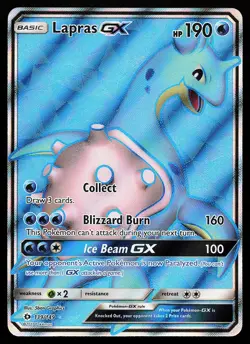 Lapras GX 139/149 Holo Ultra Rare Sun & Moon Base Set Pokemon Card - Image 1