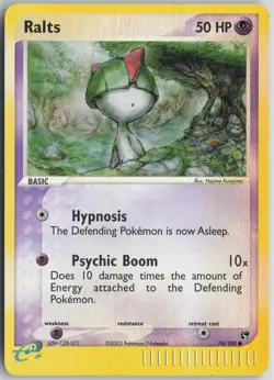 Ralts 74/100 Common Sandstorm Pokemon Reverse Holo Lightly Played - Image 1