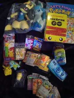 Nintendo Pokemon TCG Card Lot Pikachu Plush Pez Dispenser Collectible Set - Image 2