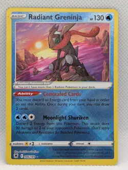 RADIANT GRENINJA 046/189 RADIANT RARE ASTRAL RADIANCE POKEMON HOLO NEAR MINT - Image 1