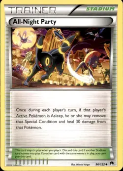 All-Night Party 96/122 Uncommon BREAKpoint Pokemon Near Mint - Image 1