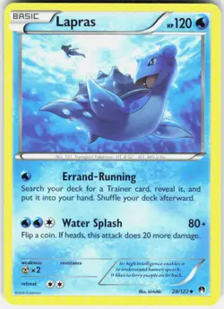 Lapras 28/122 Uncommon BREAKpoint Pokemon Near Mint - Image 1