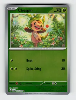 Chespin 005/086 - Pokemon - Chaos Rising - Reverse Holo Common - NM - Image 1