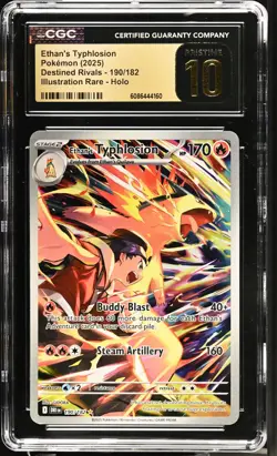 Pokemon GRADED Ethan's Typhlosion 190/182 DRI IR 10 PRISTINE 10 CGC ENGLISH - Image 1