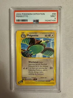 2002 Pokemon Pidgeotto Non-Holo Rare E Reader Expedition 88/165 PSA 9 MINT! WOTC - Image 1