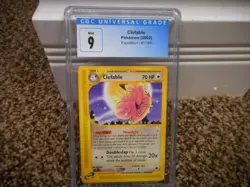 Clefable cgc 9 MINT NON HOLO RARE Expedition 2002 E-Reader 41/165 psa Pokemon - Image 1