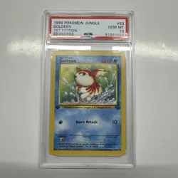 1999 POKEMON JUNGLE 1ST ED #53 GOLDEEN PSA 10 - Image 1