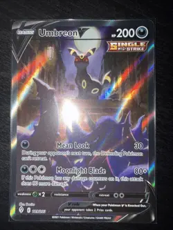 Pokemon Umbreon V 189/203 Alt Art Card Evolving Skies Mint Pack Fresh PSA10!U - Image 1