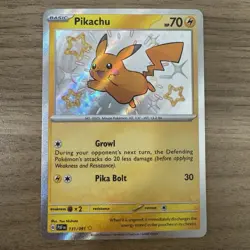 Pikachu 131/091 SV: Paldean Fates Baby Shiny Pokemon TCG - NM/M - Image 1