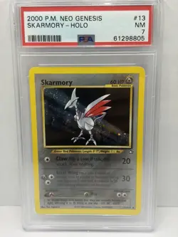 Pokemon Neo Genesis Skarmory #13/111 Holo Rare 2000 PSA 7 - Image 1