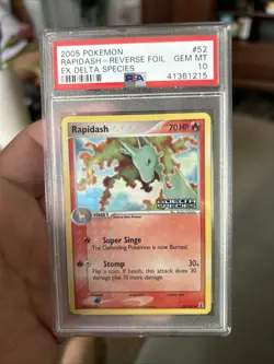 Pokemon Rapidash EX Delta Species Reverse Holo #52 PSA 10 Gem Mint - Image 1