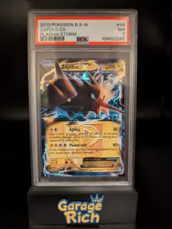 Zapdos EX 48/135 Ultra Rare Holo - Black & White Plasma Storm Pokemon TCG PSA 7 - Image 1