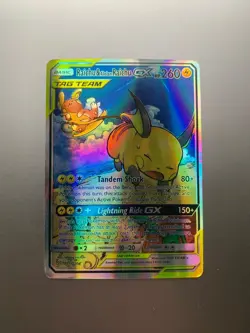 Raichu & Alolan Raichu GX 221/236 Holo Pokemon Card - Image 1