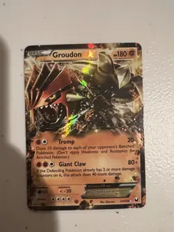 Pokemon TCG Groudon-EX Dark Explorers Holo Card 54/108 EX Rare *LP* - Image 1