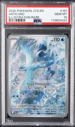 2025 POKEMON JTG EN-JOURNEY TOGETHER ILLUSTRATION RARE #161 ARTICUNO PSA 10 - Image 1