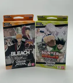 Union Arena TCG Set of 2 Starter Decks: 1 Bleach UE01ST, 1 Hunter x HunterUE02ST - Image 1