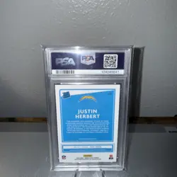 2020 Panini Donruss Optic Justin Herbert #153 RC Chargers PSA 10 - Image 3