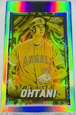 Shohei Ohtani RARE GOLD REFRACTOR ROOKIE of the year MVP TOPPS INVESTMENT CARD - Image 1