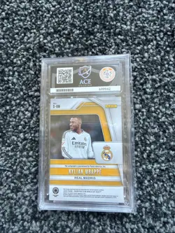 2025 Ace Graded 10 Gem Mint Panini Prizm FIFA Club World Cup Kylian Mbappe Auto - Image 2