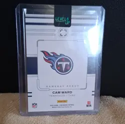 Panini 2025 Photogenic Football Gameday Debut Cam Ward Titans RC Gold /99 - Image 2