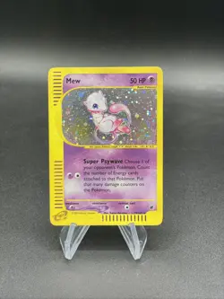 Pokemon Mew 019/165 Expedition Base Set Holo Rare English 2002 50 HP LP+/NM - Image 1