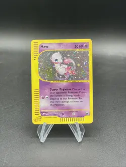 Pokemon Mew 019/165 Expedition Base Set Holo Rare English 2002 50 HP LP+/NM - Image 2