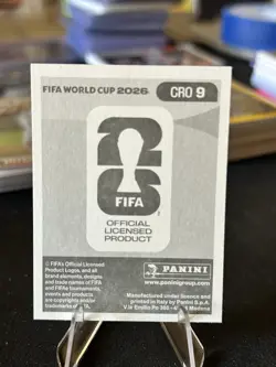 2026 Panini FIFA World Cup Sticker Luka Modric Gold Crumple CRO 9 Croatia - Image 2
