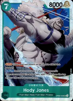 Hody Jones (035) OP06-035 Super Rare Wings of the Captain One Piece Foil NM - Image 1