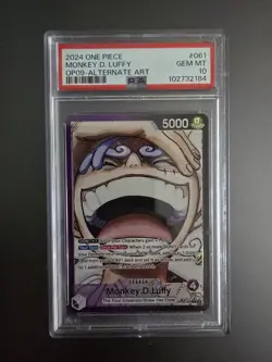 PSA 10 ONE PIECE OP09-EMPERORS IN THE NEW WORLD 061 MONKEY D. LUFFY ALTERNATE - Image 1