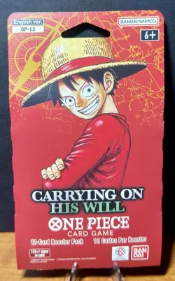 One Piece•CARRYING ON HIS WILL•OP-13•Sleeved Booster Pack Factory Sealed - Image 1