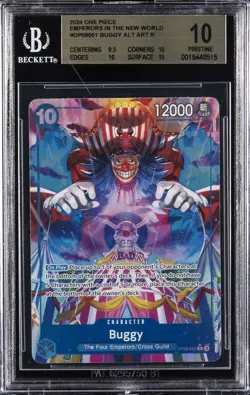 2024 ONE PIECE EMPERORS IN THE NEW WORLD #OP09051 BUGGY ALT ART R BGS 10 - Image 1