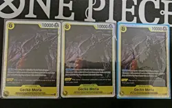 🔥 Gecko Moria Foil OP14-104 The Azure Sea's Seven One Piece 3x cards 🔥 - Image 1