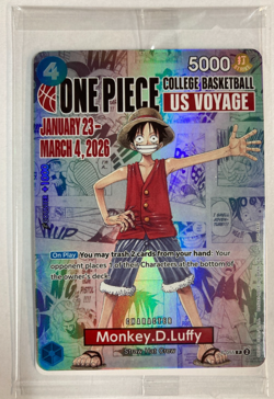 Monkey D. Luffy P-055 One Piece College Basketball US Voyage Promo Card SEALED - Image 1