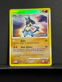 Lucario 6/130 Diamond and Pearl Reverse Holo Stamped Pokemon TCG - Image 1