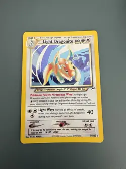 Pokemon TCG Light Dragonite Neo Destiny Holo Card 14/105 - Image 1