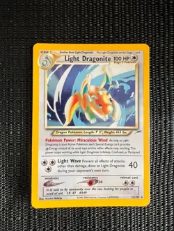 Pokemon TCG Light Dragonite Neo Destiny Holo Card 14/105 Unlimited Holo Rare - Image 1