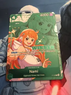 Nami P-102 Winner Stamped Promo One Piece TCG Bandai Card Game - Image 1