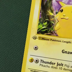 LIGHT STAMP 1st Edition Shadowless Pikachu Base Set Yellow Cheeks Pokemon Card - Image 4