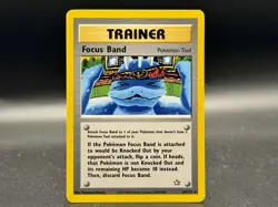 Focus Band 86/111 Neo Genesis Rare Unlimited Trainer Pokemon Card TCG NM - Image 1